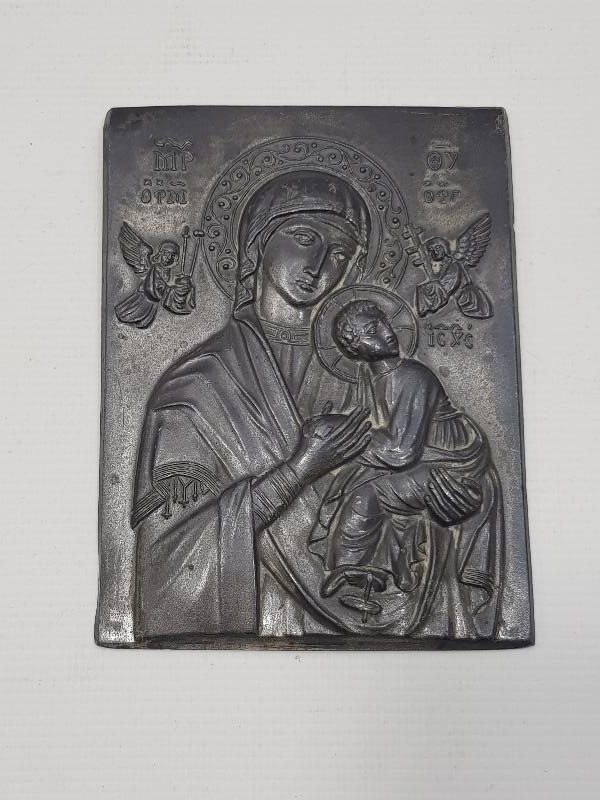 OSMANLI DÖNEMİ HZ MERYEM VE HZ İSA GÖRSELLİ İKONA