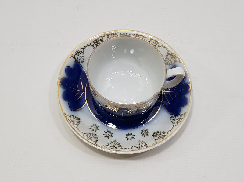 OSMANLICA PİNHAS DAMGALI PORSELEN KAHVE FİNCANI