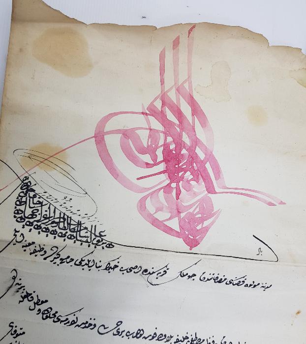 SULTAN 2. MAHMUD TUĞRALI EL ÇEKME BERAT 