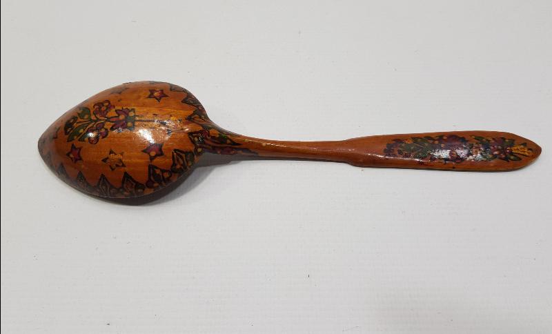 ÜZERİ OSMANLICA YAZILI AHŞAP KAŞIK