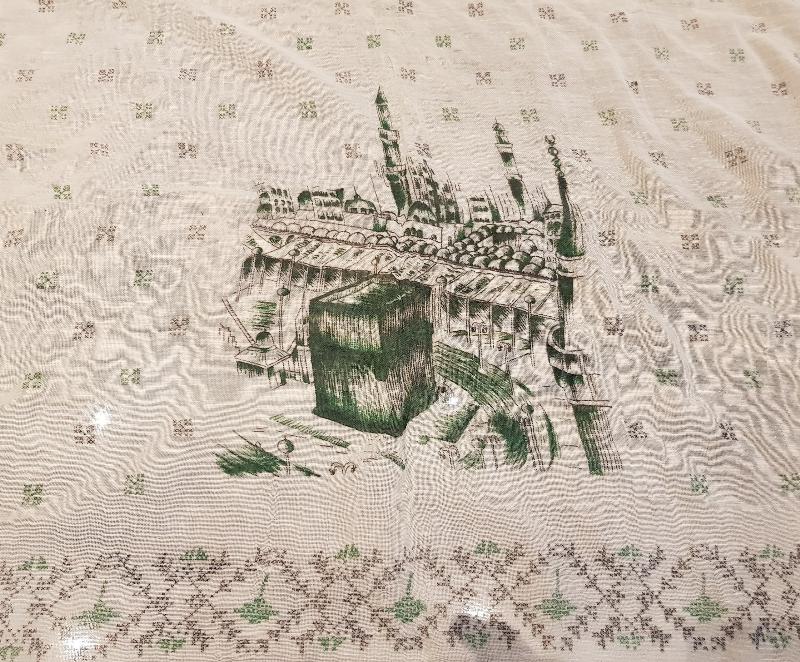 KABE RESİMLİ ANTİKA BAŞ ÖRTÜSÜ