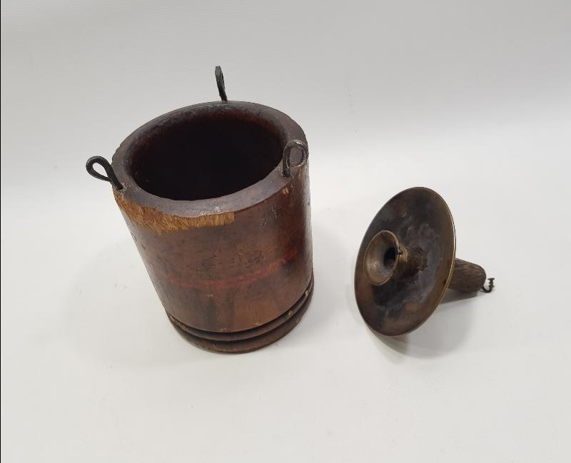 OSMANLICA BÜYÜK MEKTEP YAZILI 1860 TARİHLİ AHŞAP MUMLUK