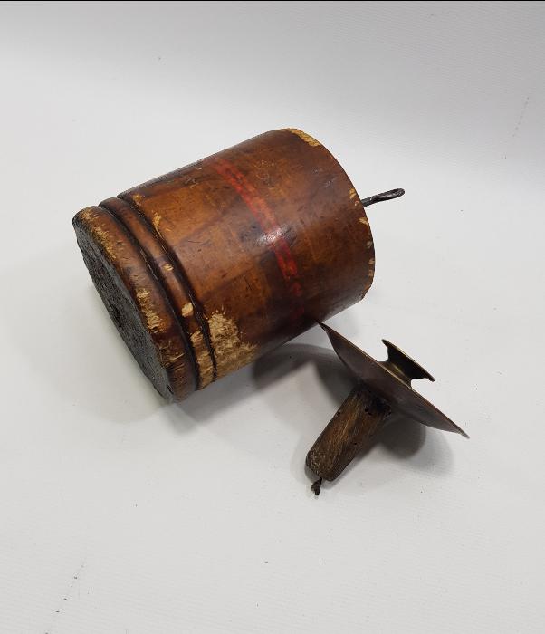 OSMANLICA BÜYÜK MEKTEP YAZILI 1860 TARİHLİ AHŞAP MUMLUK