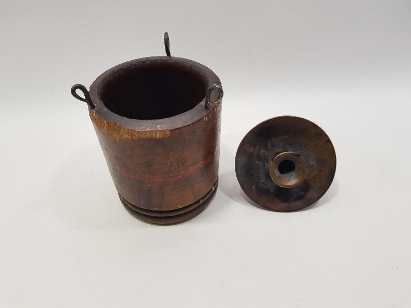 OSMANLICA BÜYÜK MEKTEP YAZILI 1860 TARİHLİ AHŞAP MUMLUK