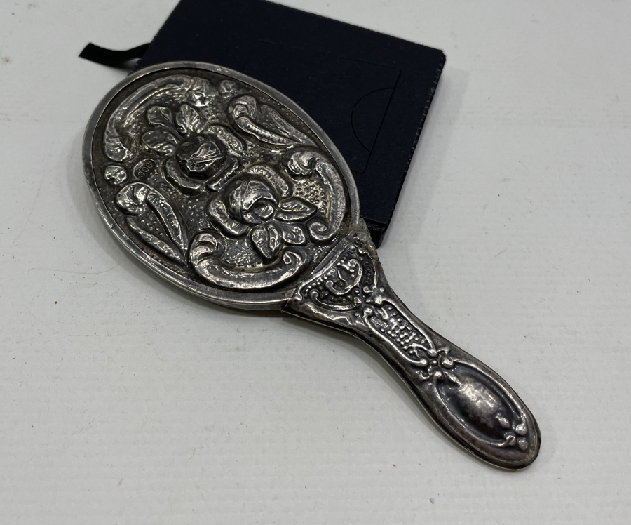 ANTİKA GÜMÜŞ EL AYNASI