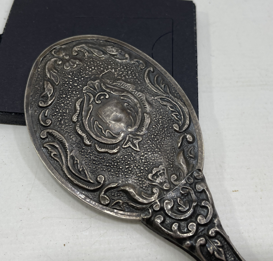 ANTİKA GÜMÜŞ EL AYNASI