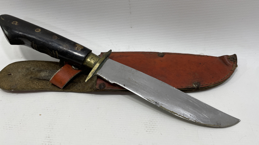 BOYNUZ SAPLI ÖZEL YAPIM BURSA İŞİ AVCI BIÇAĞI - GEYİK BIÇAĞI