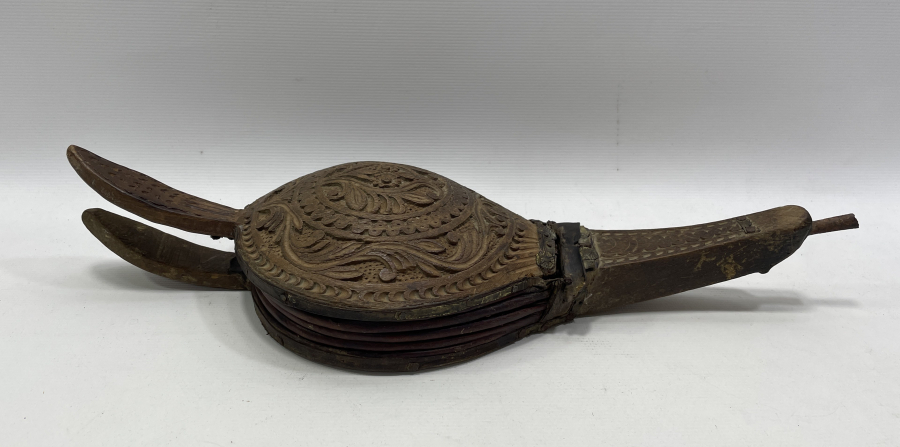 OSMANLI DÖNEMİ ÇOK NADİR TAMAMI İŞLEMELİ AHŞAP KÖRÜK - KUYUMCU KÖRÜĞÜ