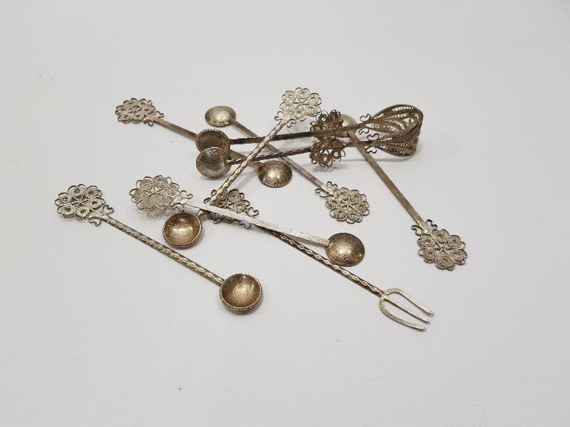 ANTİKA TELKARİ GÜMÜŞ ÇAY KAŞIĞI SETİ