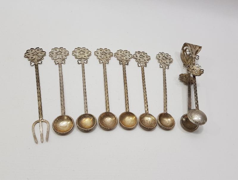 ANTİKA TELKARİ GÜMÜŞ ÇAY KAŞIĞI SETİ