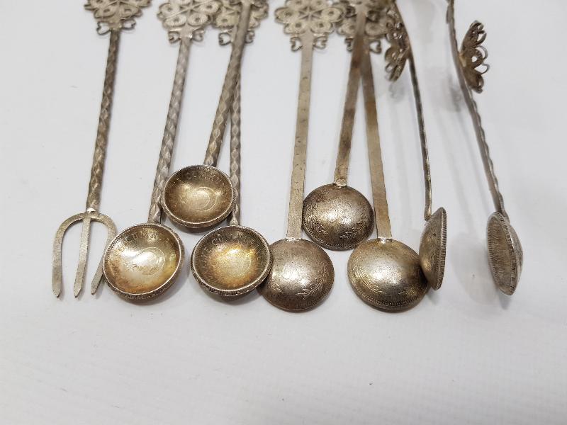 ANTİKA TELKARİ GÜMÜŞ ÇAY KAŞIĞI SETİ