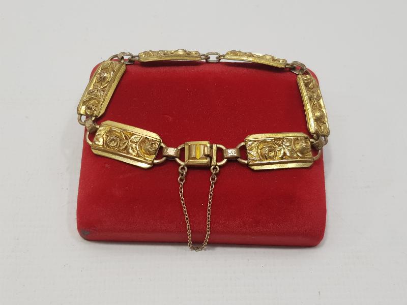 ART NOUVEAU ALTIN KAPLAMA BİLEKLİK