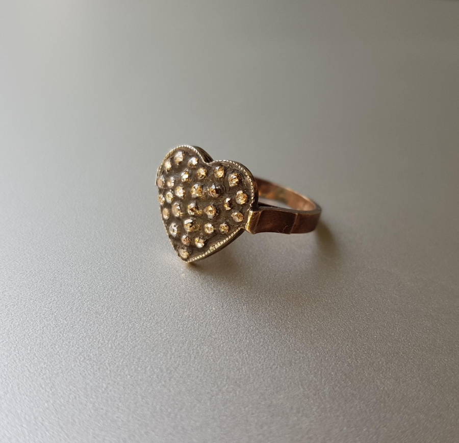 KALP FORMLU ANTİKA ELMAS YÜZÜK