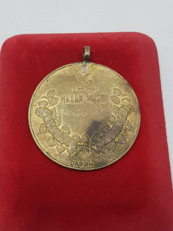 SİPAHİZADE HASAN HÜSNÜ BURSA PAZARI YAZILI DARPHANE BASKI NADİR MADALYON