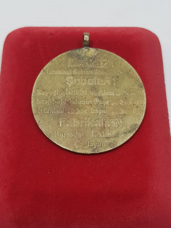 SİPAHİZADE HASAN HÜSNÜ BURSA PAZARI YAZILI DARPHANE BASKI NADİR MADALYON