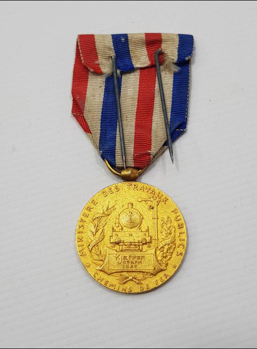 1939 FRANSA DEMİRYOLLARI MADALYASI 