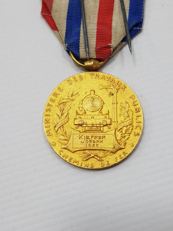 1939 FRANSA DEMİRYOLLARI MADALYASI 