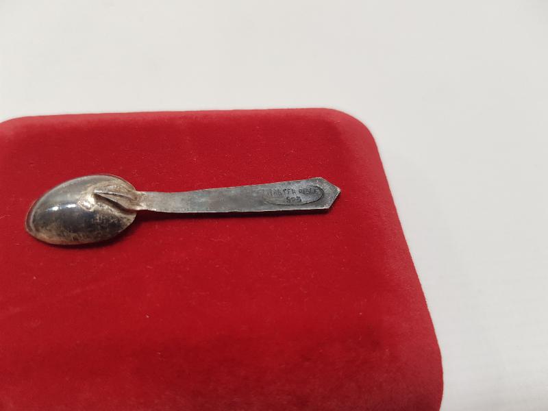 ANTİKA RUS YAPIMI MİNELİ GÜMÜŞ HAVYAR KAŞIĞI