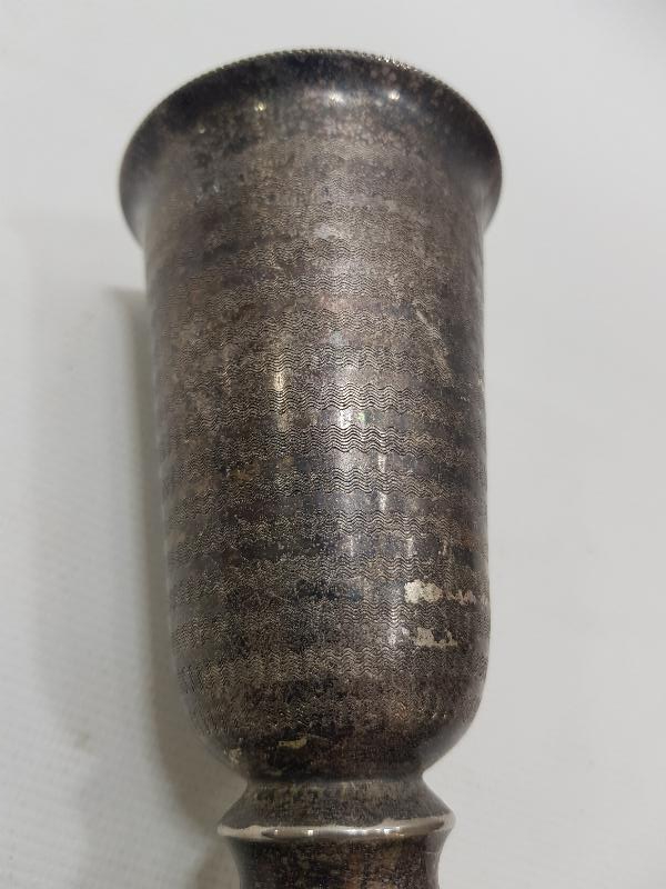 OSMANLI DÖNEMİ AZNAVUR İŞÇİLİKLİ GÜMÜŞ KAPLAMA KADEH