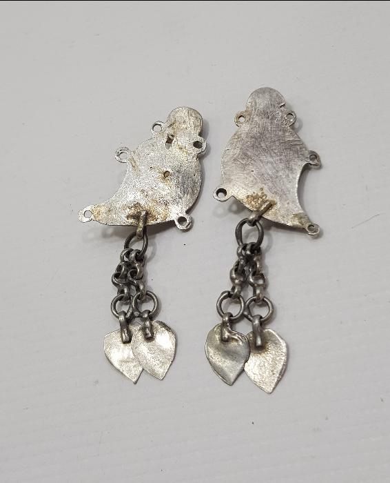 OSMANLI DÖNEMİ BİR ÇİFT GÜMÜŞ FES SÜSÜ