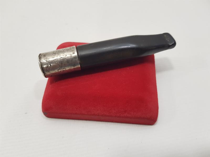 OSMANLI DÖNEMİ GÜMÜŞ SARMA BOYNUZ AĞIZLIK