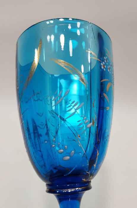 OSMANLICA AFİYET OLSUN EFENDİM YAZILI BİR ÇİFT BOHEM KADEH