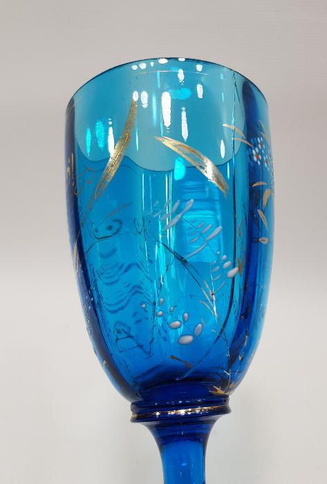 OSMANLICA AFİYET OLSUN EFENDİM YAZILI BİR ÇİFT BOHEM KADEH