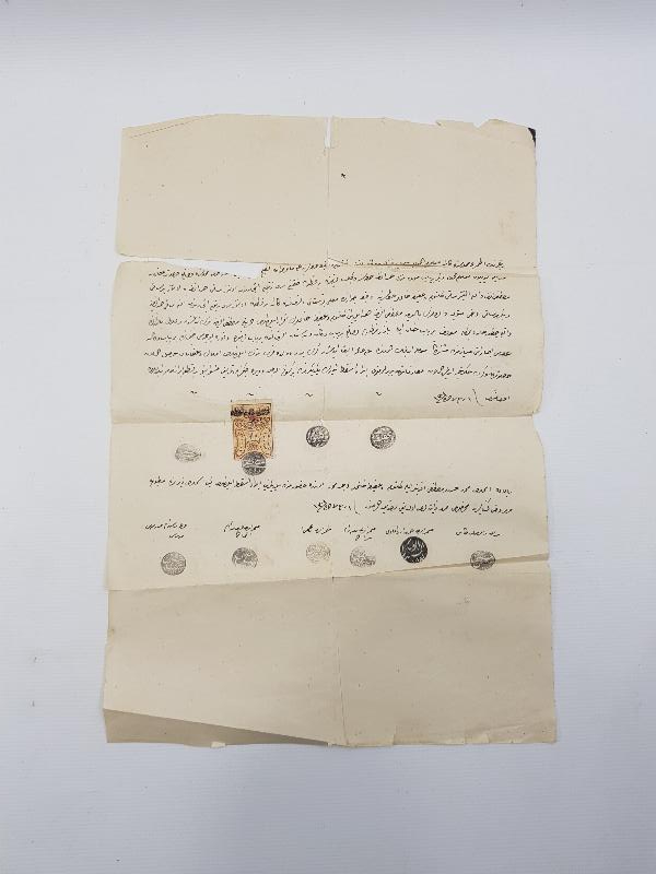 OSMANLICA BOL MÜHÜRLÜ VE PULLU SÖZLEŞME