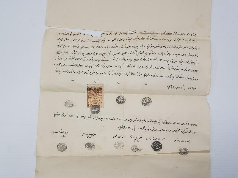 OSMANLICA BOL MÜHÜRLÜ VE PULLU SÖZLEŞME