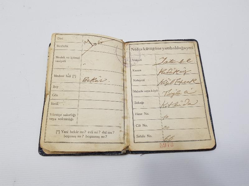 TC İLK DÖNEM NÜFUS HÜVİYET CÜZDANI