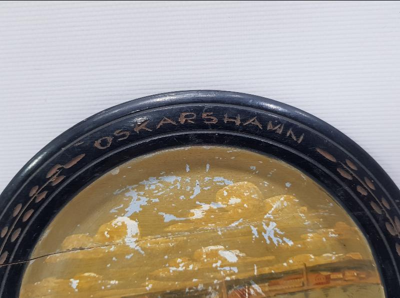 1900'LERDEN AHŞAP ÜZERİ ALMAN GEMİ RESMİ 