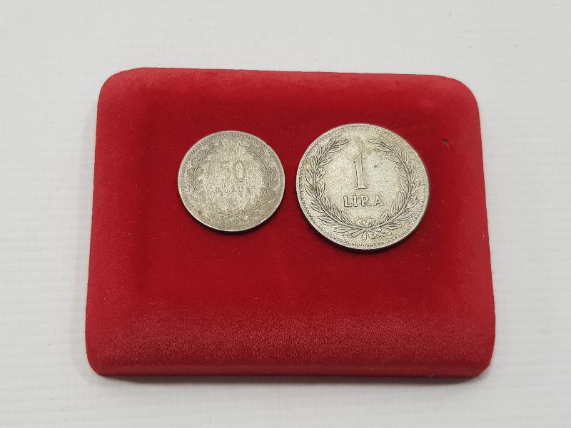 1947 TARİHLİ GÜMÜŞ 1 LİRA VE 50 KURUŞ