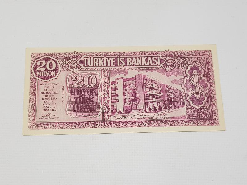 1970 TÜRKİYE İŞ BANKASI EŞYA PİYANGOSU PARA BENZERİ - NADİR