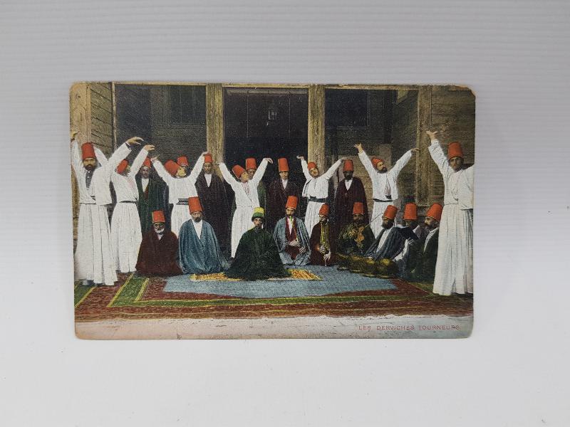 OSMANLI DERVİŞLER SEMAHTA KARTPOSTALI 