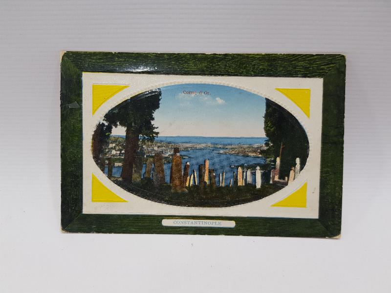 OSMANLI DÖNEMİ GOFRE BASKI HALİÇ KARTPOSTALI 