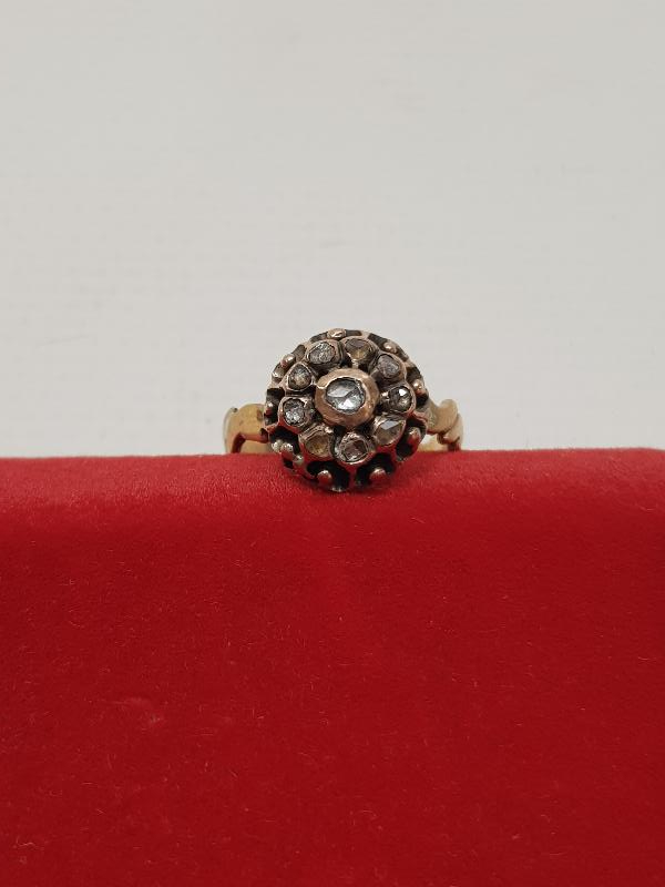 OSMANLI DÖNEMİ GÜL MODEL ELMAS YÜZÜK