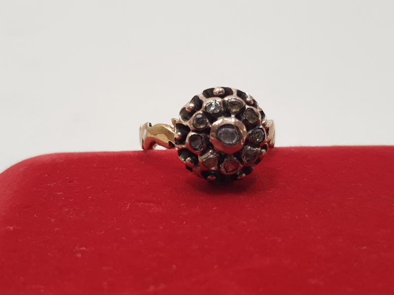 OSMANLI DÖNEMİ GÜL MODEL ELMAS YÜZÜK