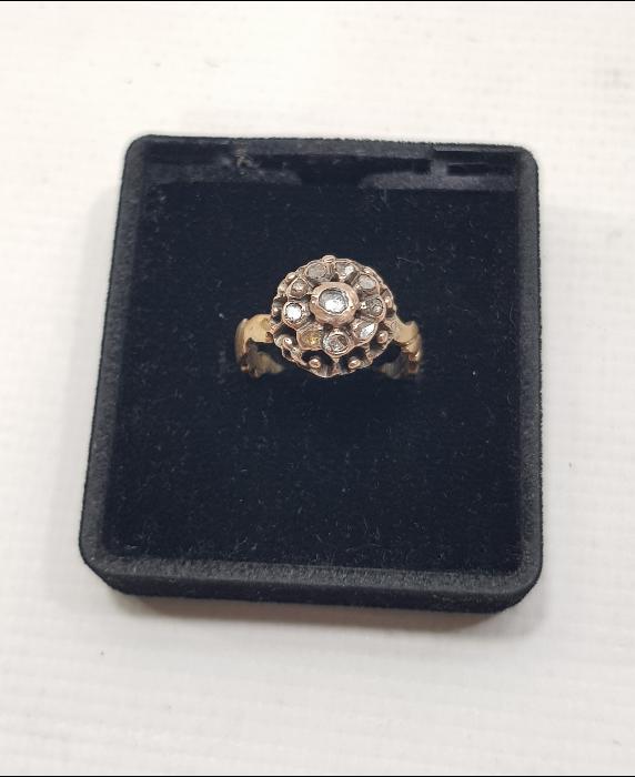 OSMANLI DÖNEMİ GÜL MODEL ELMAS YÜZÜK