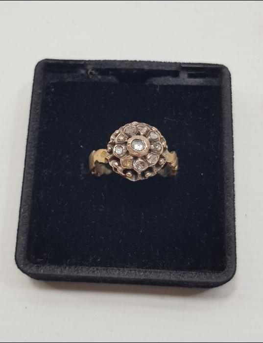 OSMANLI DÖNEMİ GÜL MODEL ELMAS YÜZÜK