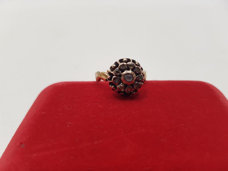 OSMANLI DÖNEMİ GÜL MODEL ELMAS YÜZÜK