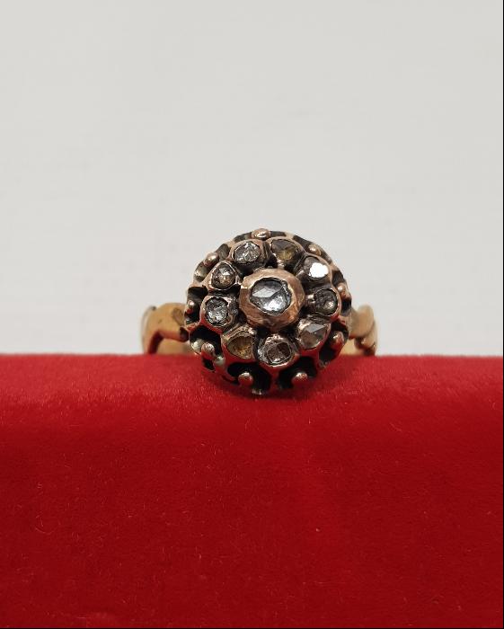 OSMANLI DÖNEMİ GÜL MODEL ELMAS YÜZÜK