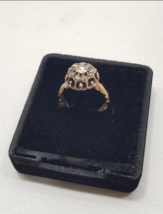 OSMANLI DÖNEMİ GÜL MODEL ELMAS YÜZÜK