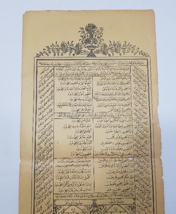 OSMANLI DÖNEMİ NAKŞİBENDİ TARİKATI HALİDİYE KOLUNUN ZİKİR VE ADAPLARI KONULU TAŞ BASKI LEVHA