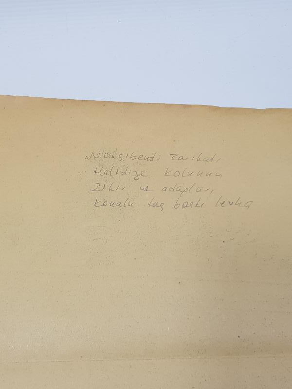 OSMANLI DÖNEMİ NAKŞİBENDİ TARİKATI HALİDİYE KOLUNUN ZİKİR VE ADAPLARI KONULU TAŞ BASKI LEVHA