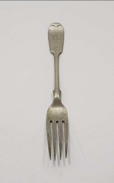 OSMANLICA BURHANİYE YAZILI 1318 TARİHLİ ÇOK NADİR GÜMÜŞ ÇATAL