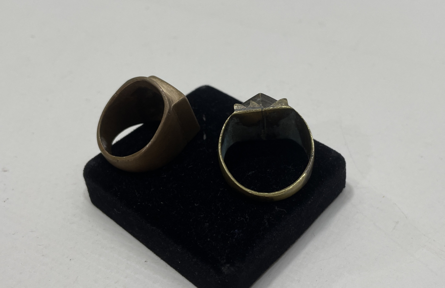 2 ADET EL KAZIMA ANTİKA KABADAYI YÜZÜĞÜ