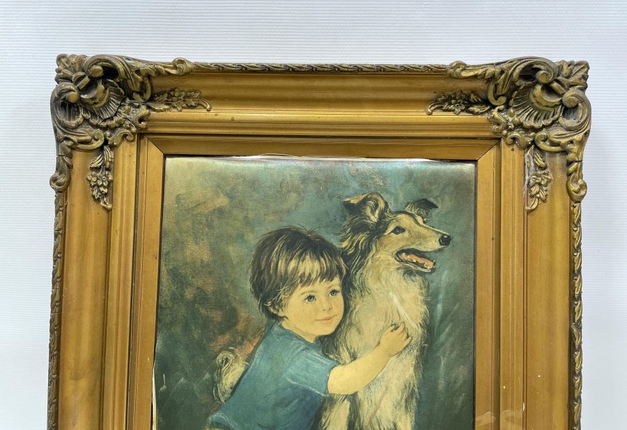 ORJİNAL ÇERÇEVESİNDE İPEK BASKI ANTİKA TABLO