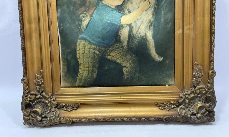 ORJİNAL ÇERÇEVESİNDE İPEK BASKI ANTİKA TABLO