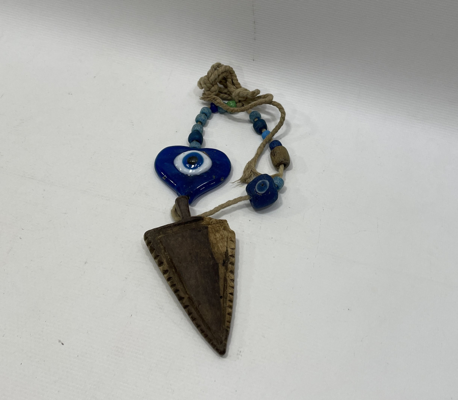 OSMANLI DÖNEMİ AHŞAPTAN VE OPAL BONCUKLARDAN YAPILMIŞ ÇOK NADİR ŞAMAN İŞİ AT MUSKASI - AT SÜSÜ