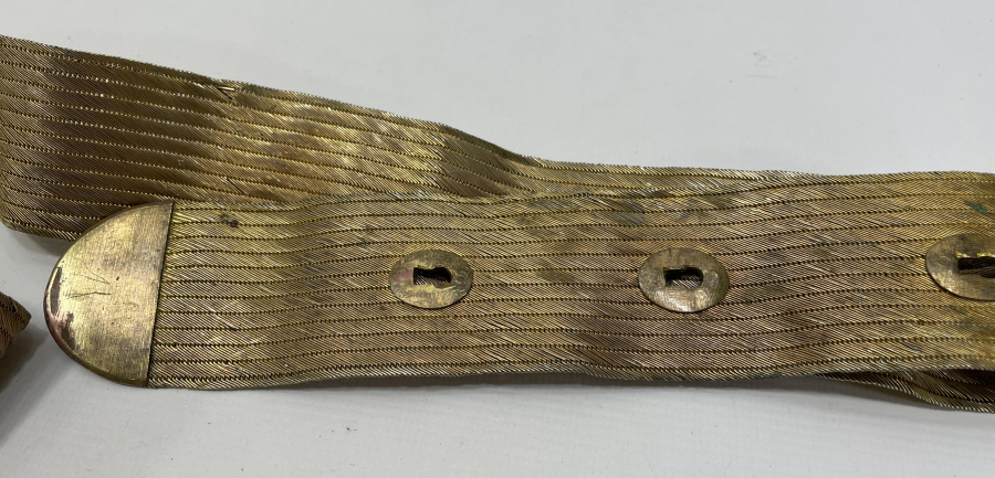 OSMANLI DÖNEMİ ALTIN VERMEYLİ TRABZON HASIR ÖRME VAN DAMGALI GELİN KEMERİ